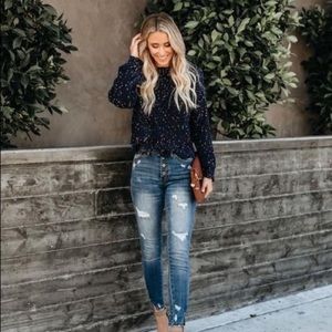 VICI Lollipop Distressed Confetti Sweater Chenille